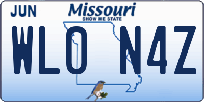 MO license plate WL0N4Z