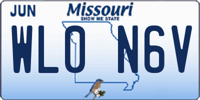 MO license plate WL0N6V