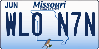 MO license plate WL0N7N