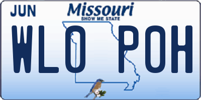 MO license plate WL0P0H