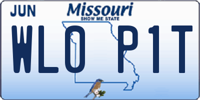 MO license plate WL0P1T