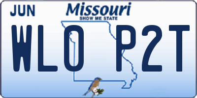 MO license plate WL0P2T