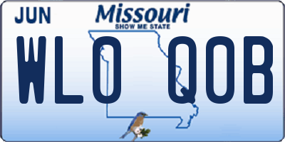 MO license plate WL0Q0B