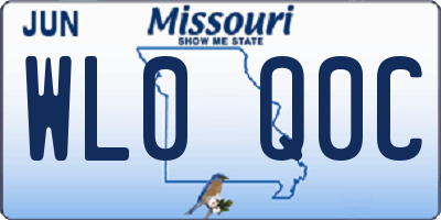 MO license plate WL0Q0C