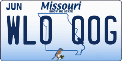 MO license plate WL0Q0G