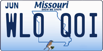 MO license plate WL0Q0I