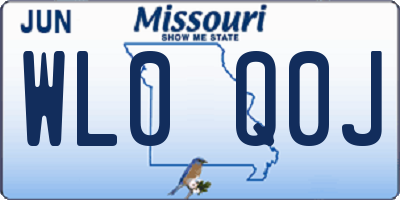 MO license plate WL0Q0J