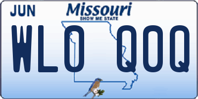MO license plate WL0Q0Q