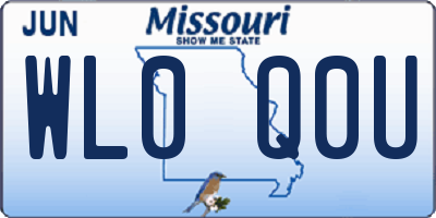 MO license plate WL0Q0U