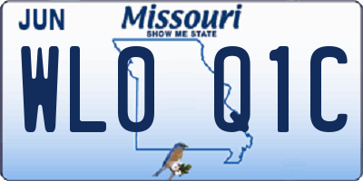 MO license plate WL0Q1C