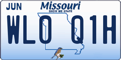 MO license plate WL0Q1H