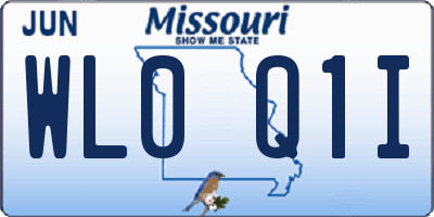 MO license plate WL0Q1I