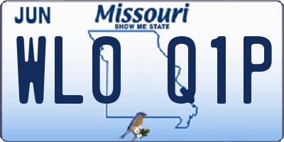 MO license plate WL0Q1P
