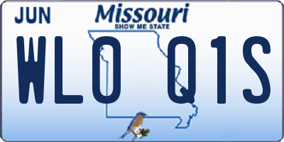 MO license plate WL0Q1S