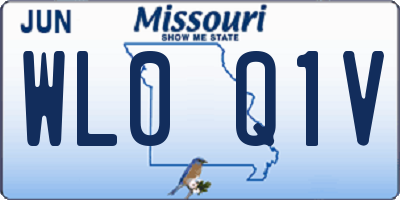MO license plate WL0Q1V