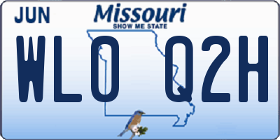 MO license plate WL0Q2H