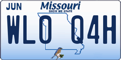 MO license plate WL0Q4H