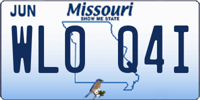 MO license plate WL0Q4I