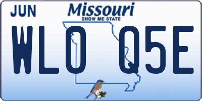 MO license plate WL0Q5E