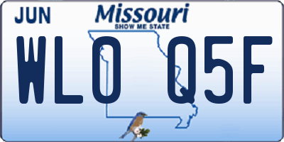 MO license plate WL0Q5F