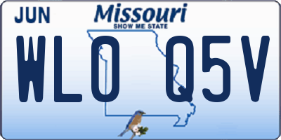 MO license plate WL0Q5V