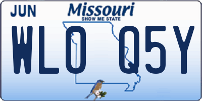 MO license plate WL0Q5Y