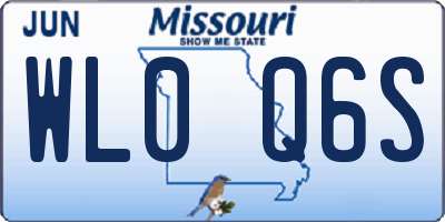 MO license plate WL0Q6S
