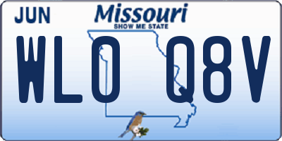 MO license plate WL0Q8V