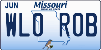 MO license plate WL0R0B