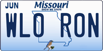 MO license plate WL0R0N