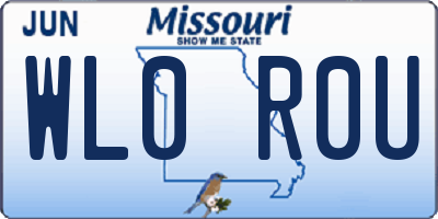 MO license plate WL0R0U