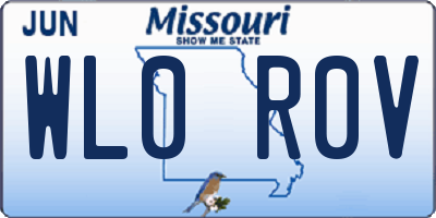 MO license plate WL0R0V