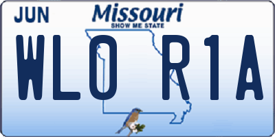 MO license plate WL0R1A