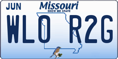 MO license plate WL0R2G