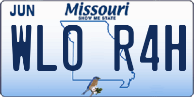 MO license plate WL0R4H