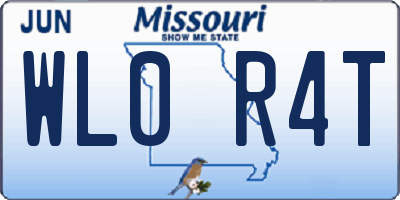MO license plate WL0R4T