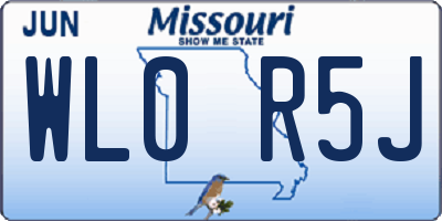 MO license plate WL0R5J