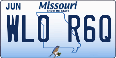 MO license plate WL0R6Q