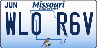 MO license plate WL0R6V