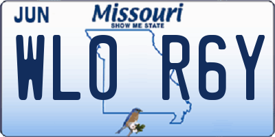 MO license plate WL0R6Y