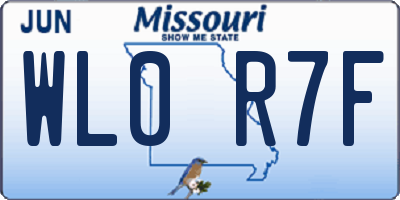 MO license plate WL0R7F