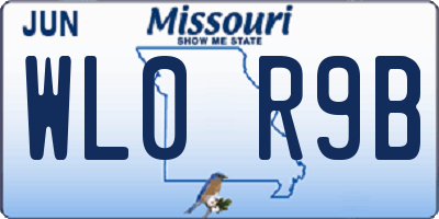 MO license plate WL0R9B