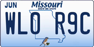 MO license plate WL0R9C