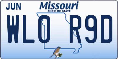 MO license plate WL0R9D