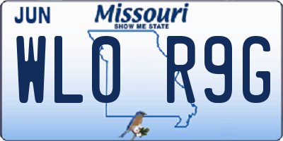 MO license plate WL0R9G
