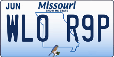 MO license plate WL0R9P
