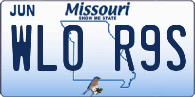 MO license plate WL0R9S