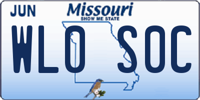 MO license plate WL0S0C
