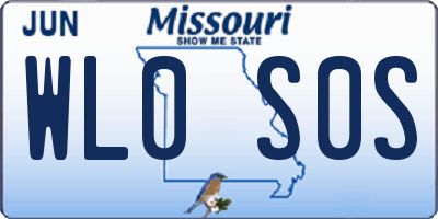 MO license plate WL0S0S