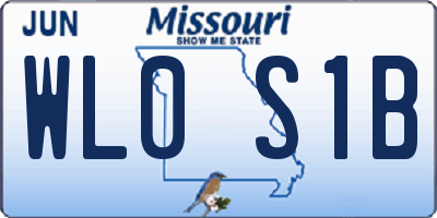 MO license plate WL0S1B